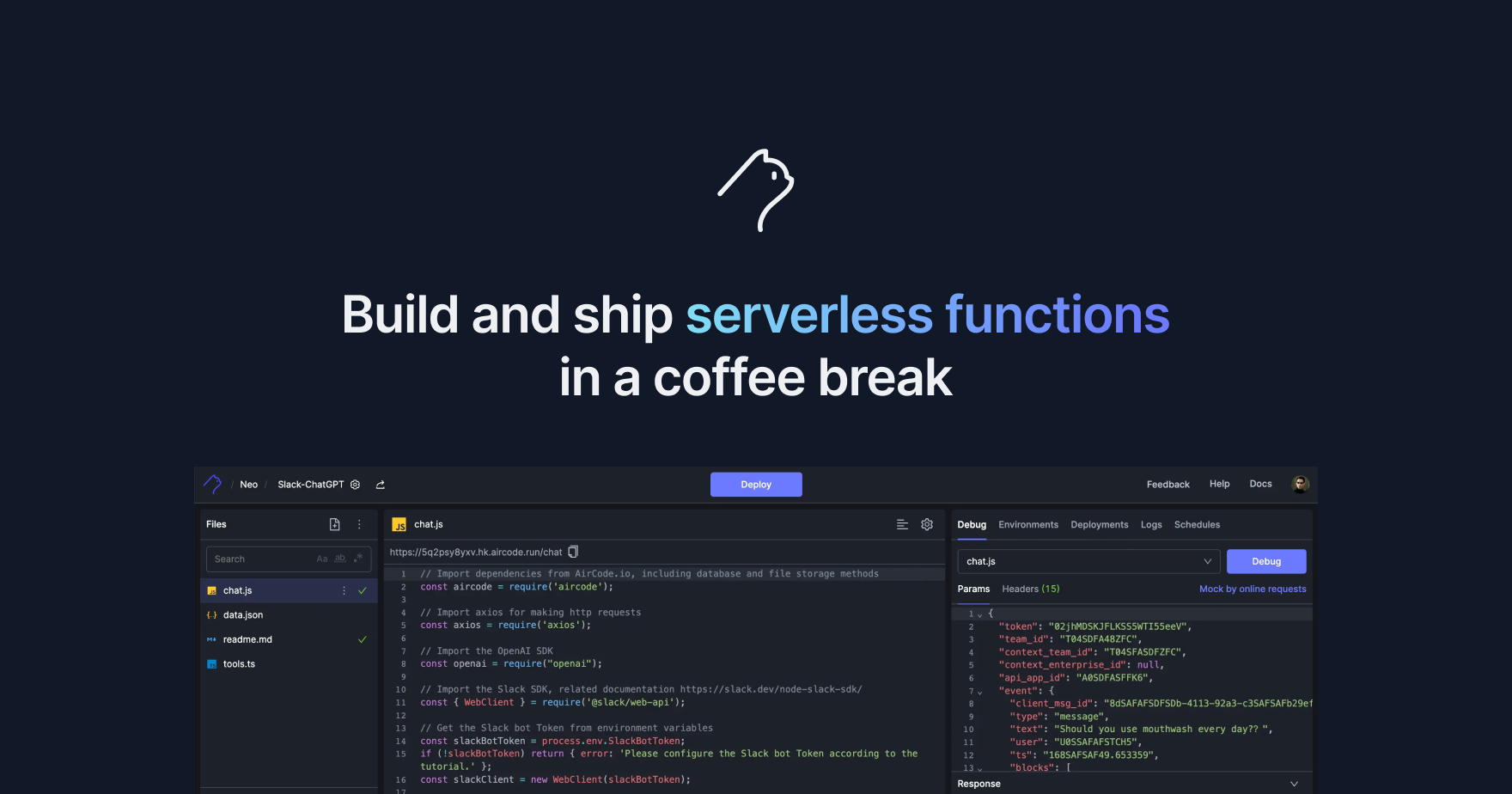 AirCode - Build your GPTs in a coffee break
